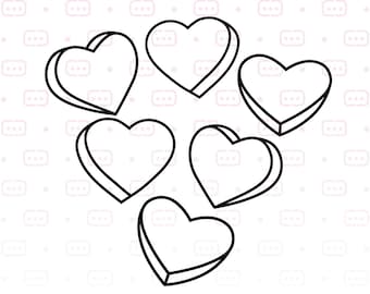 Instant Download Valentine Svg Blank Candy Heart SVG Love Svg