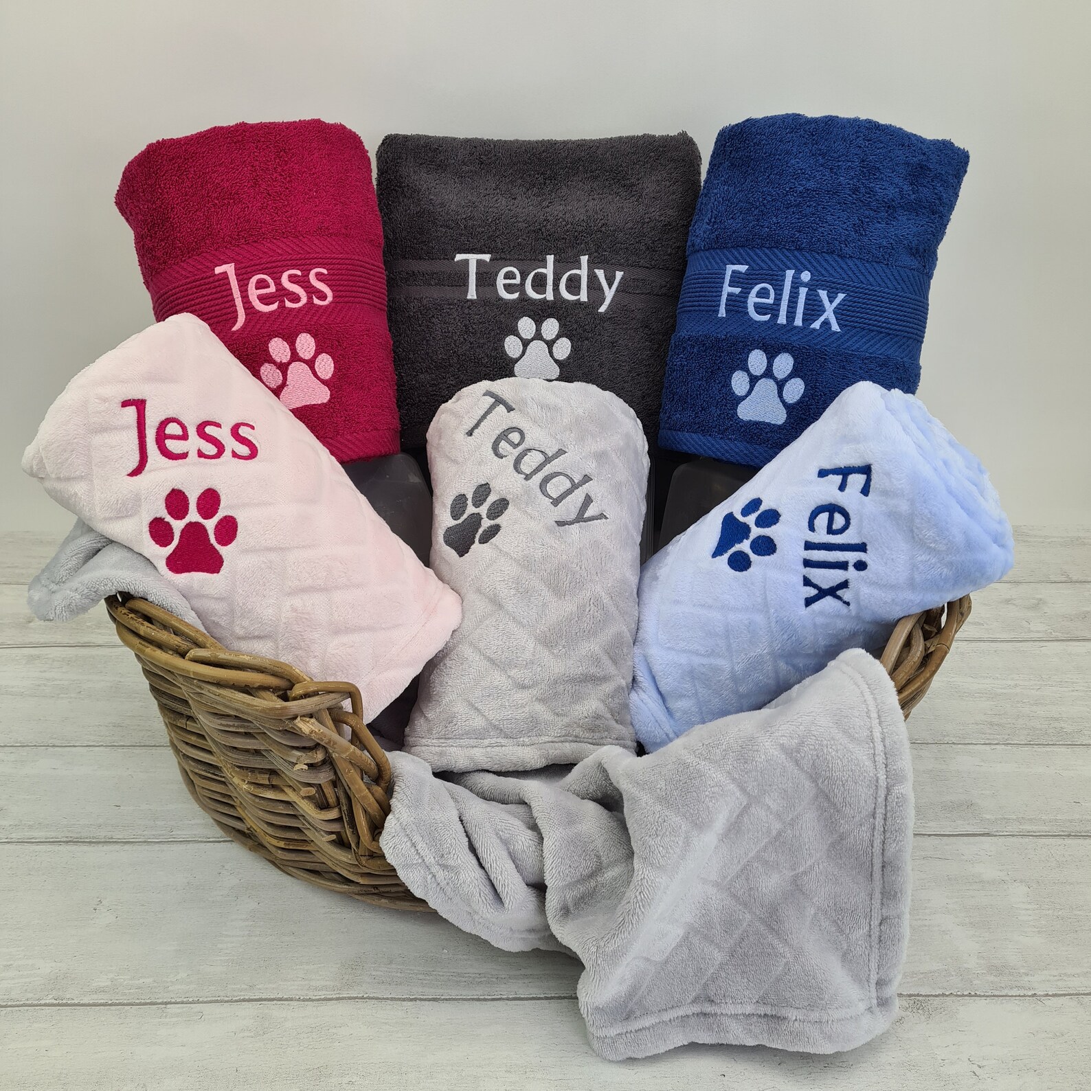Personalised Pet Blanket & Towel Set. Luxurious Embossed Etsy