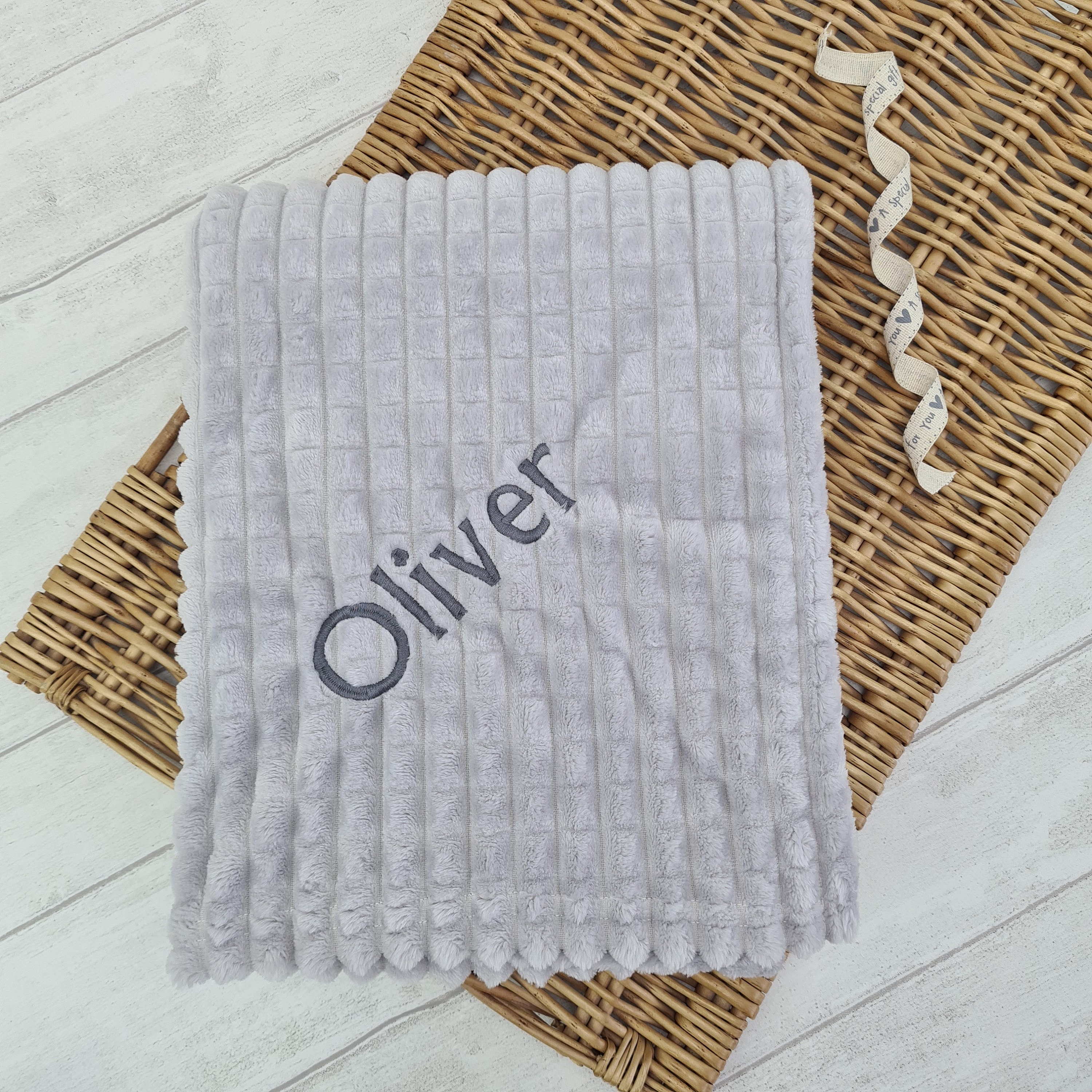 Personalised Baby Blanket Embroidered Name Boy or Girl Etsy