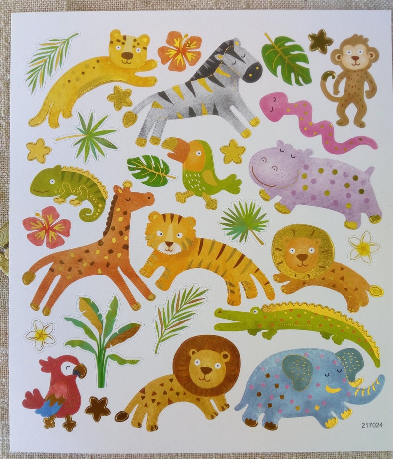 Jungle Animals Stickers Jungle Stickers Animals Stickers Animals