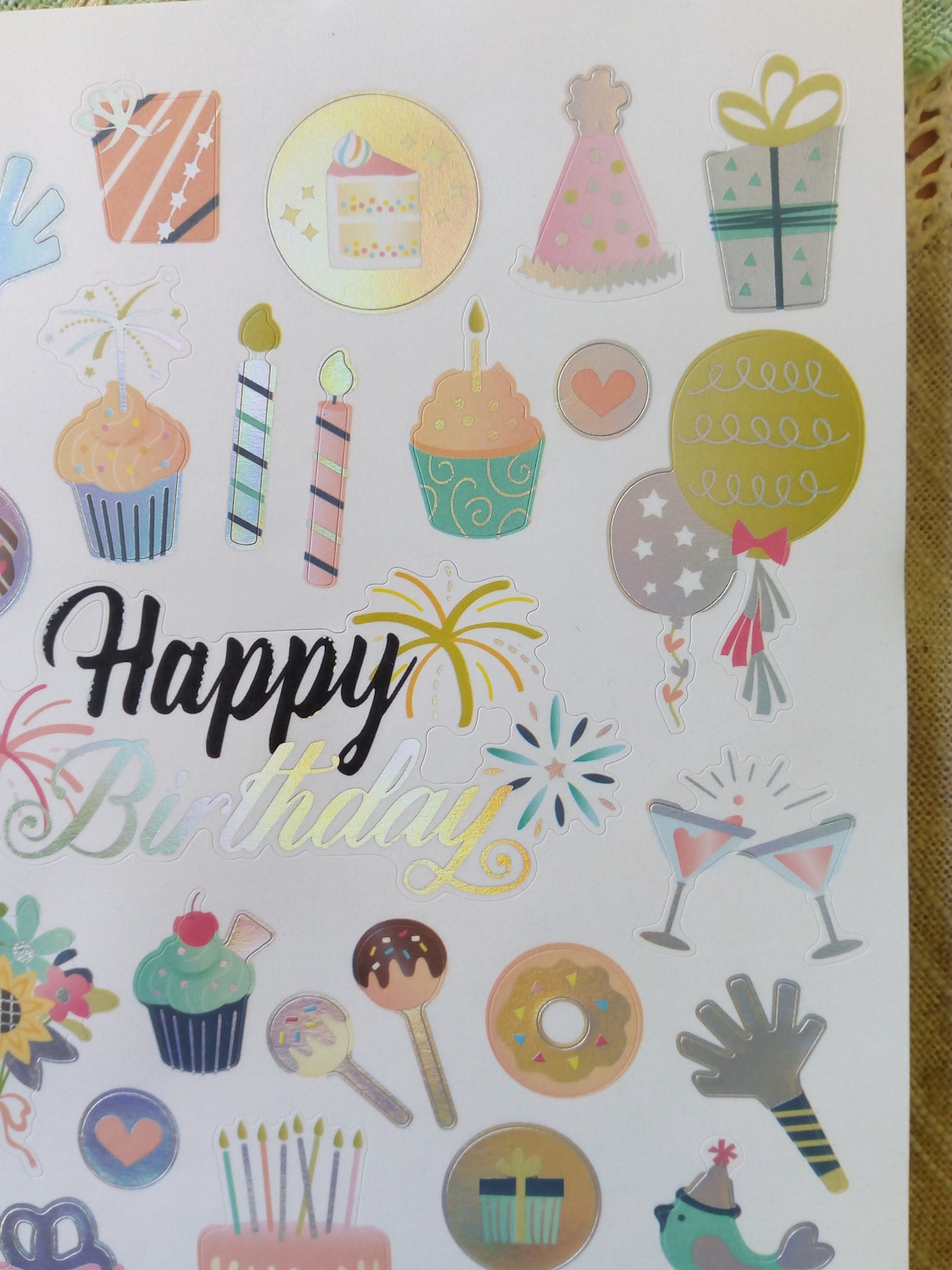 Happy Birthday Stickers Happy Birthday Stickers Sheets Etsy Australia