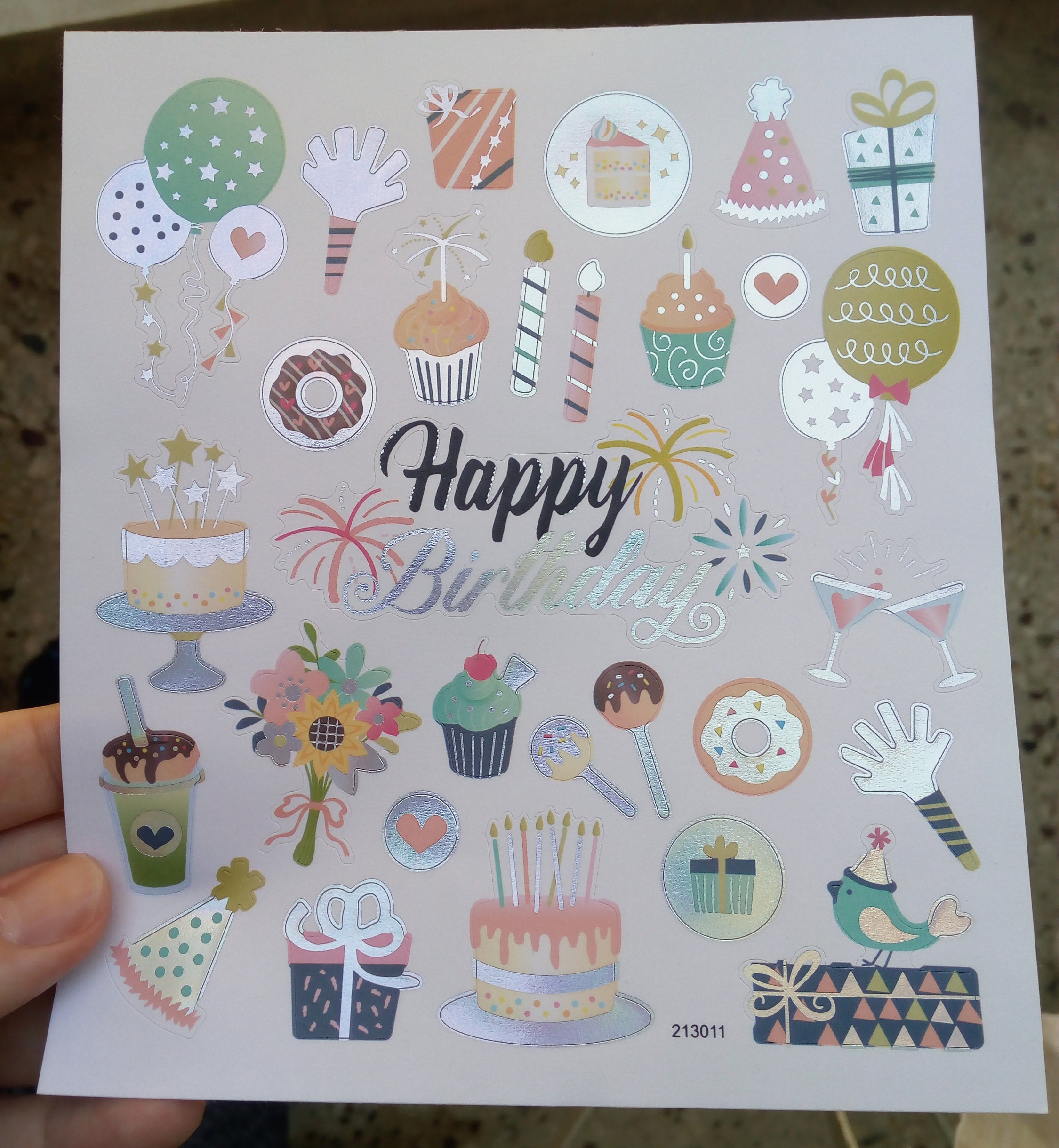 Happy Birthday Stickers Happy Birthday Stickers Sheets Etsy