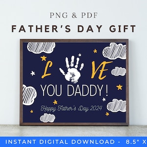 Regalo per la festa del papà, Artigianato per la festa del papà da neonato, Regalo per la festa del papà da bambini, Regalo per il futuro papà, Artigianato per la festa del papà per bambini stampabile