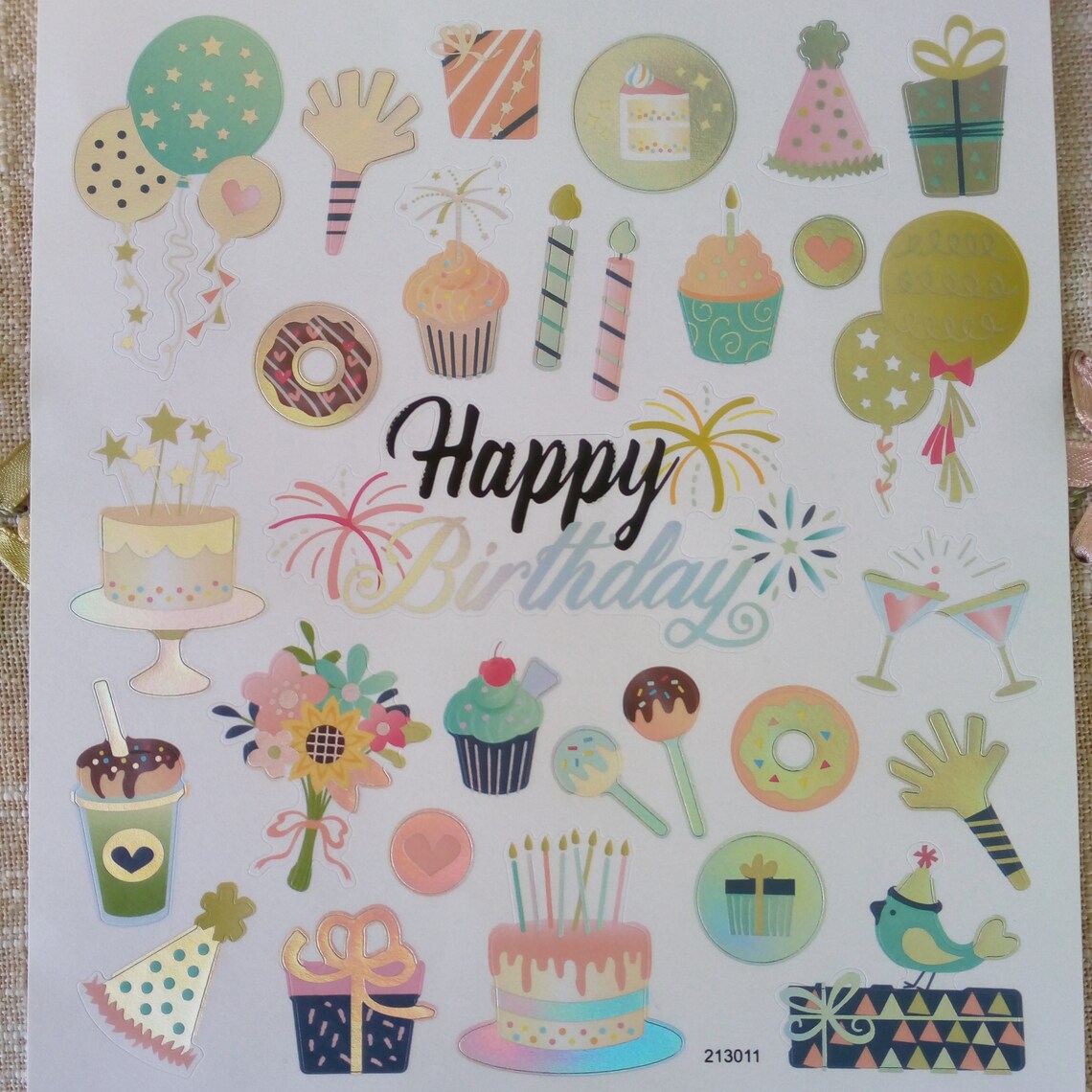 Happy Birthday Stickers Happy Birthday Stickers Sheets Etsy