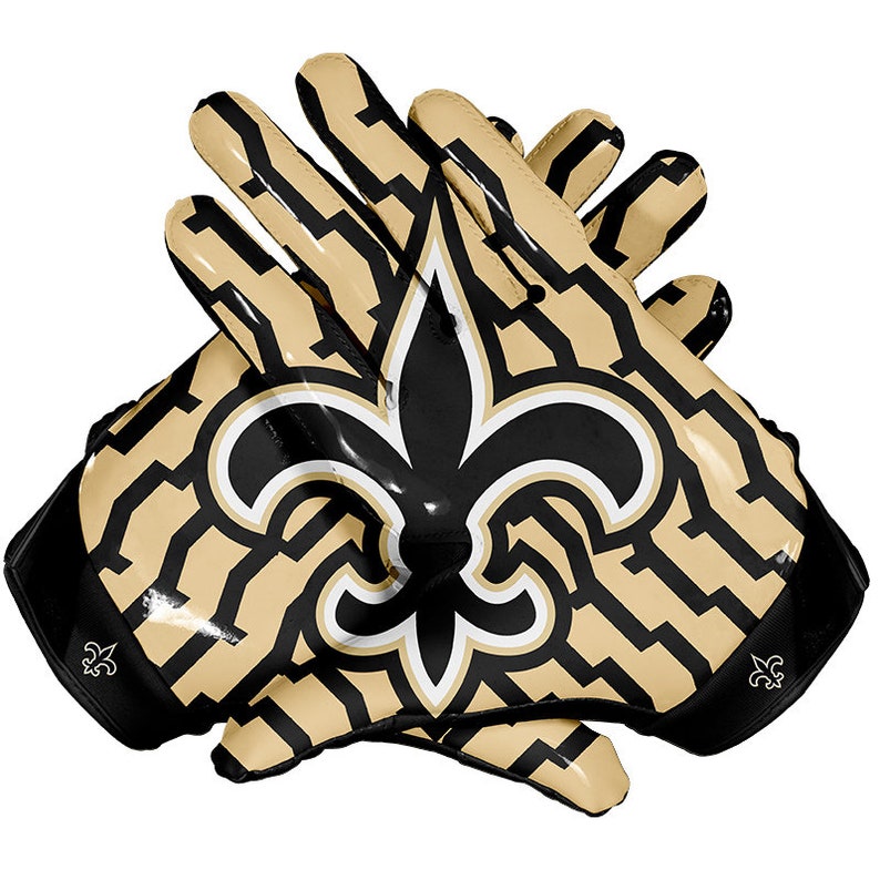 Download New Orleans Saints Football Receiver Gloves | Etsy