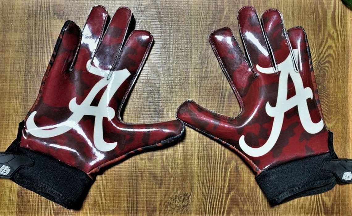 Alabama Crimson Tide football gloves Etsy