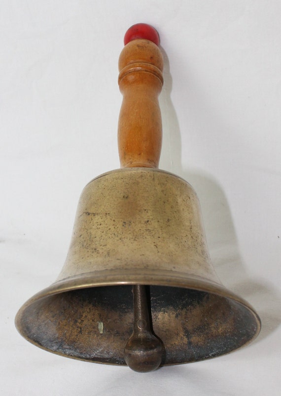 Cloche En Laiton Avec Manche En Bois - Son Clair, Décoration Classique Pour Noël, Mariage, école