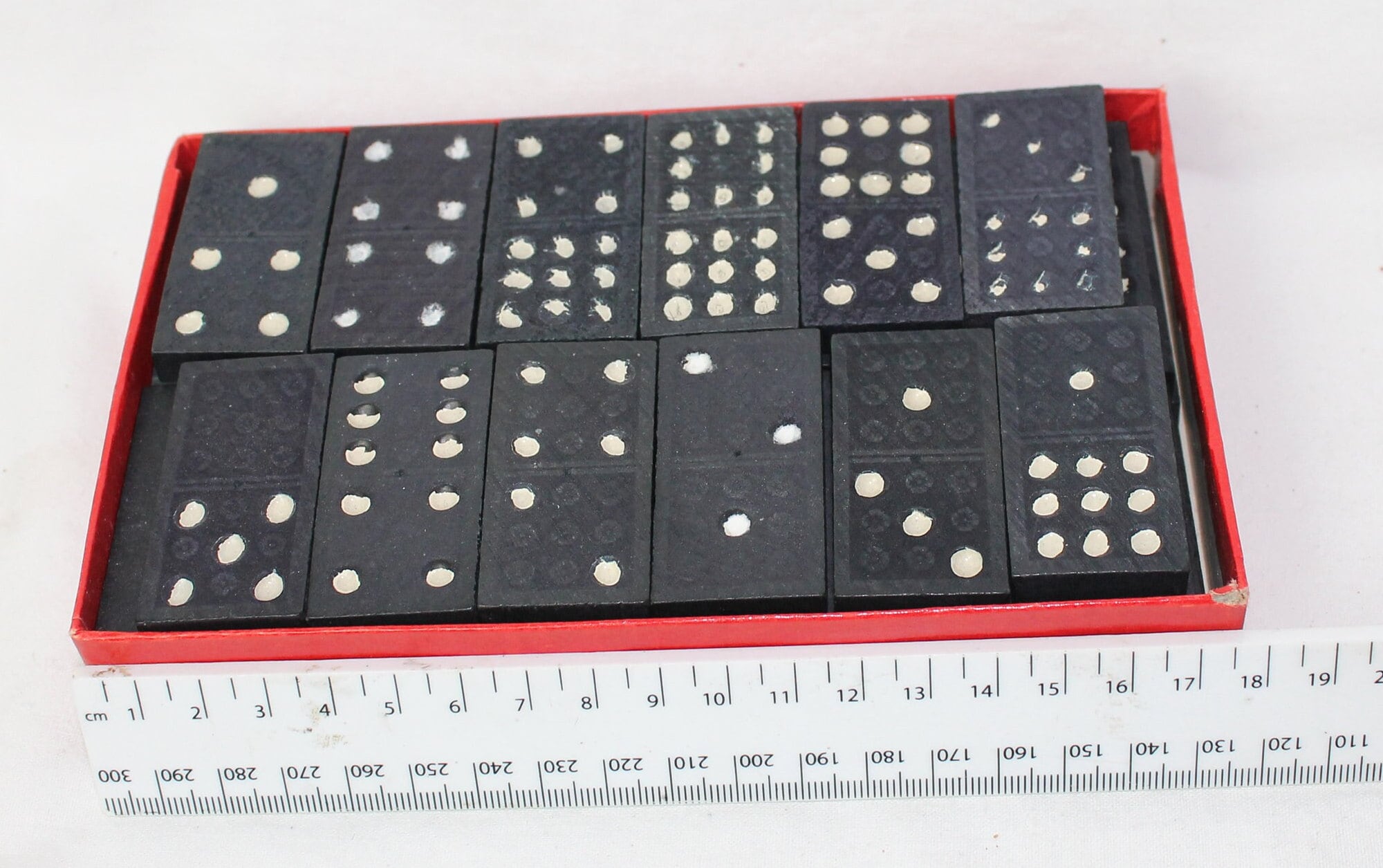 Double Nines Dominoes, Vintage Set of 9 Spot Dominoes in a Red Box - Etsy