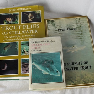 Three Fresh Water Angling/ Fishing Books; Trout Fishing and the Observer fresh water fishes, Vintage Books