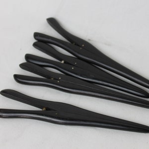 Antike Handschuh-Keilrahmen; Set von vier Vintage Ebenholz Keilrahmen für die Finger der Handschuhe.