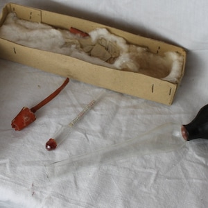 Vintage Alderman Hydrometer: Battery Acid Tester with Glass Pipette