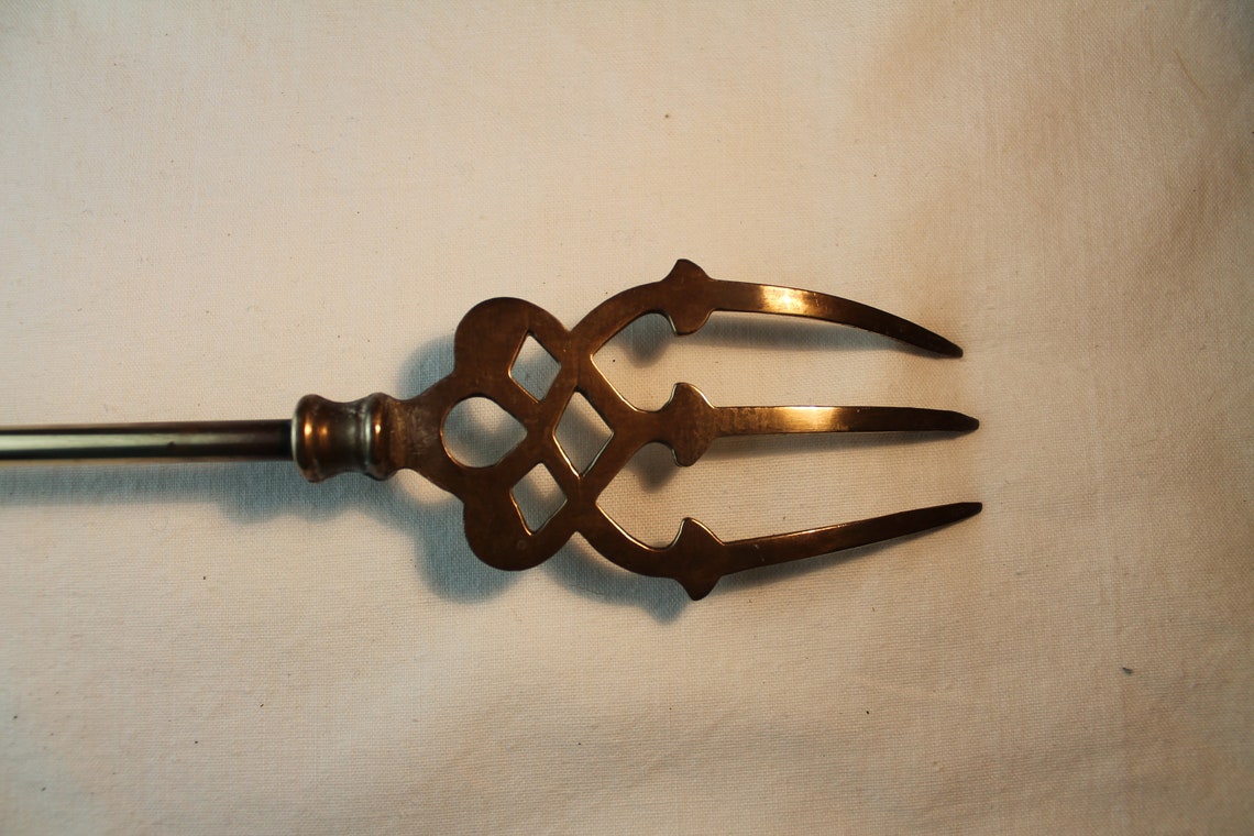 Toasting fork brass vintage Etsy
