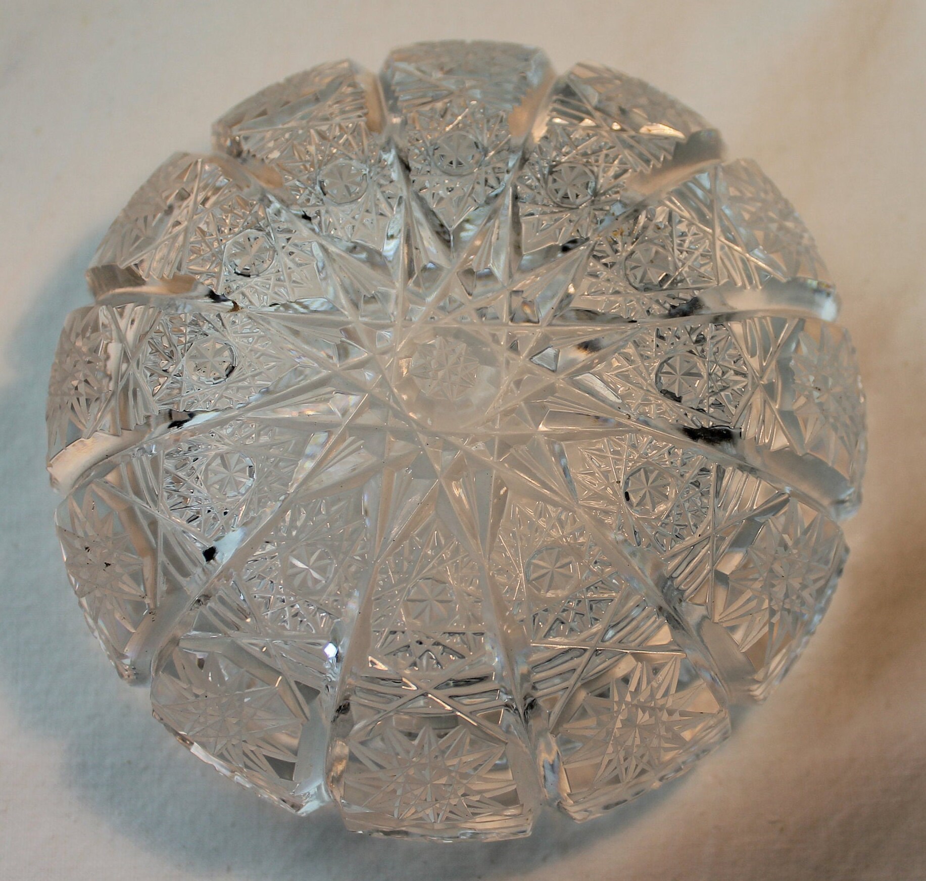 Bohemian Glass Ashtray Vintage Czech Heavy Ashtray Etsy