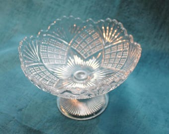 Cut Glass Fruit Bowl: Elegant Dessert Stand
