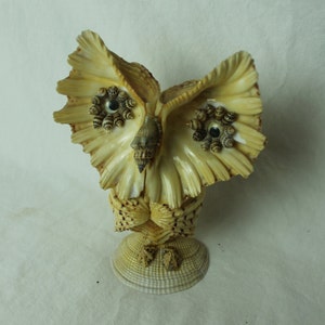 Owl made out of Shells, Vintage ornament