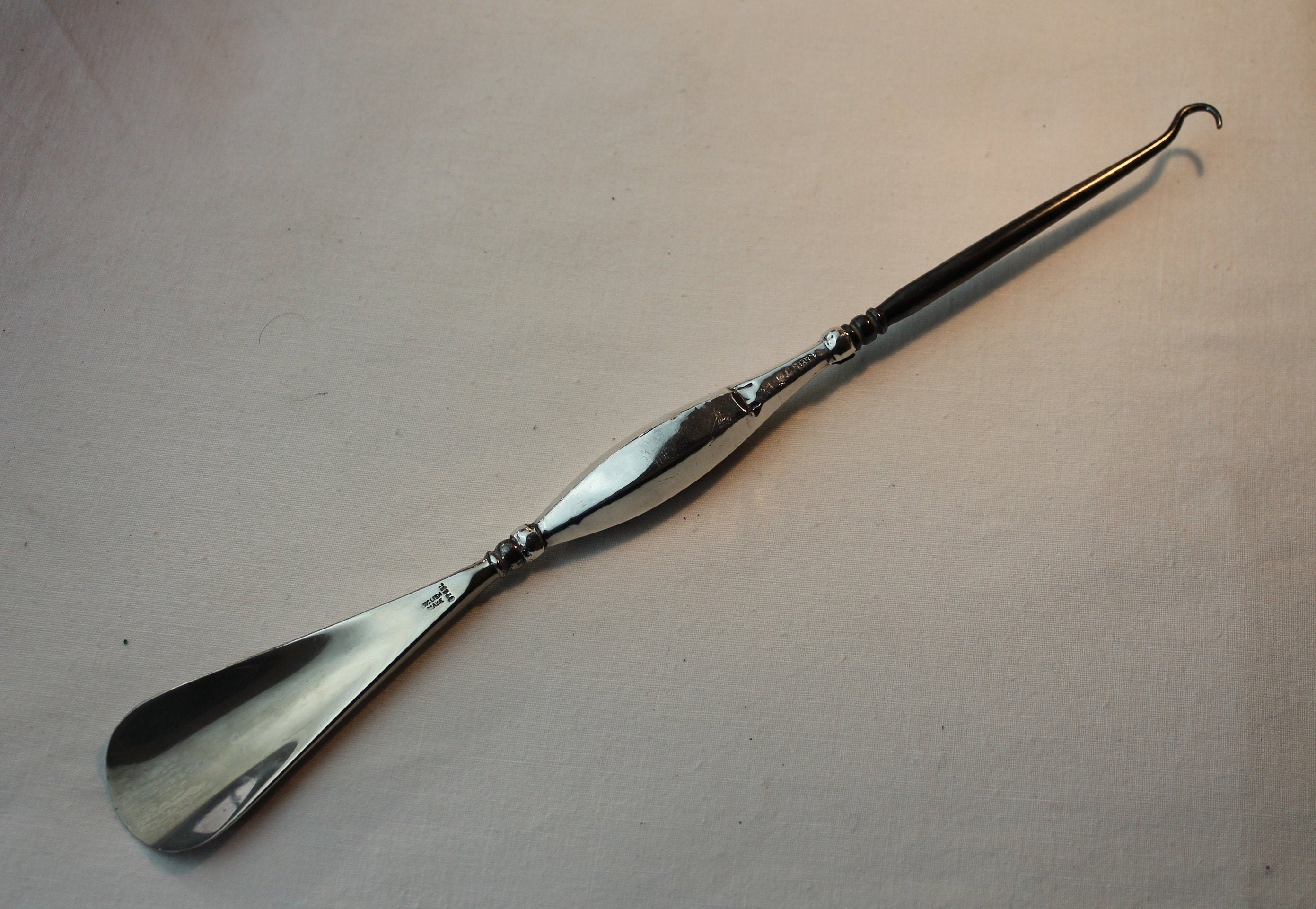 Shoe Horn and button hook Vintage Silver and Chrome Etsy