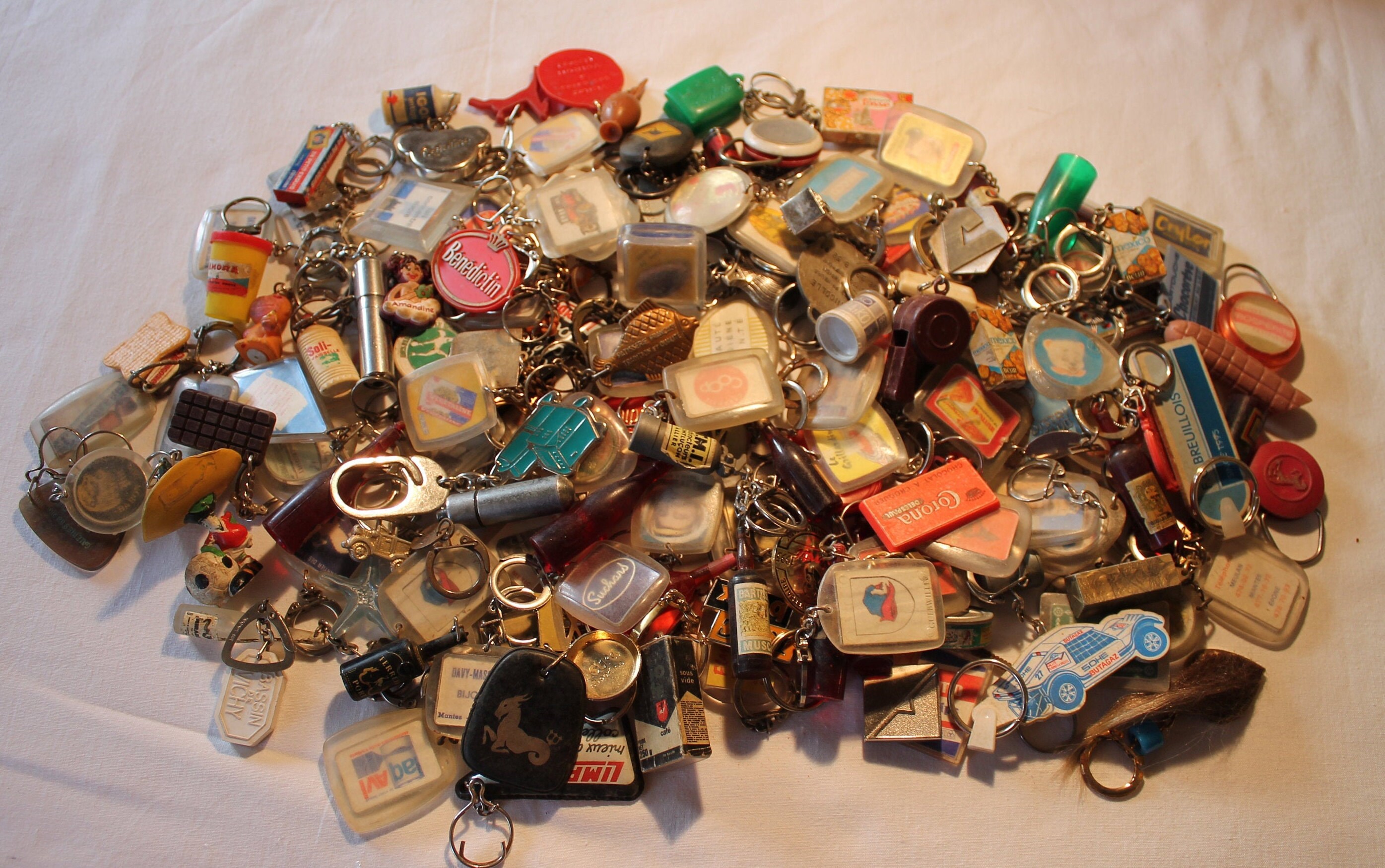 Large Collection of Key rings 167 individual rings from all Etsy