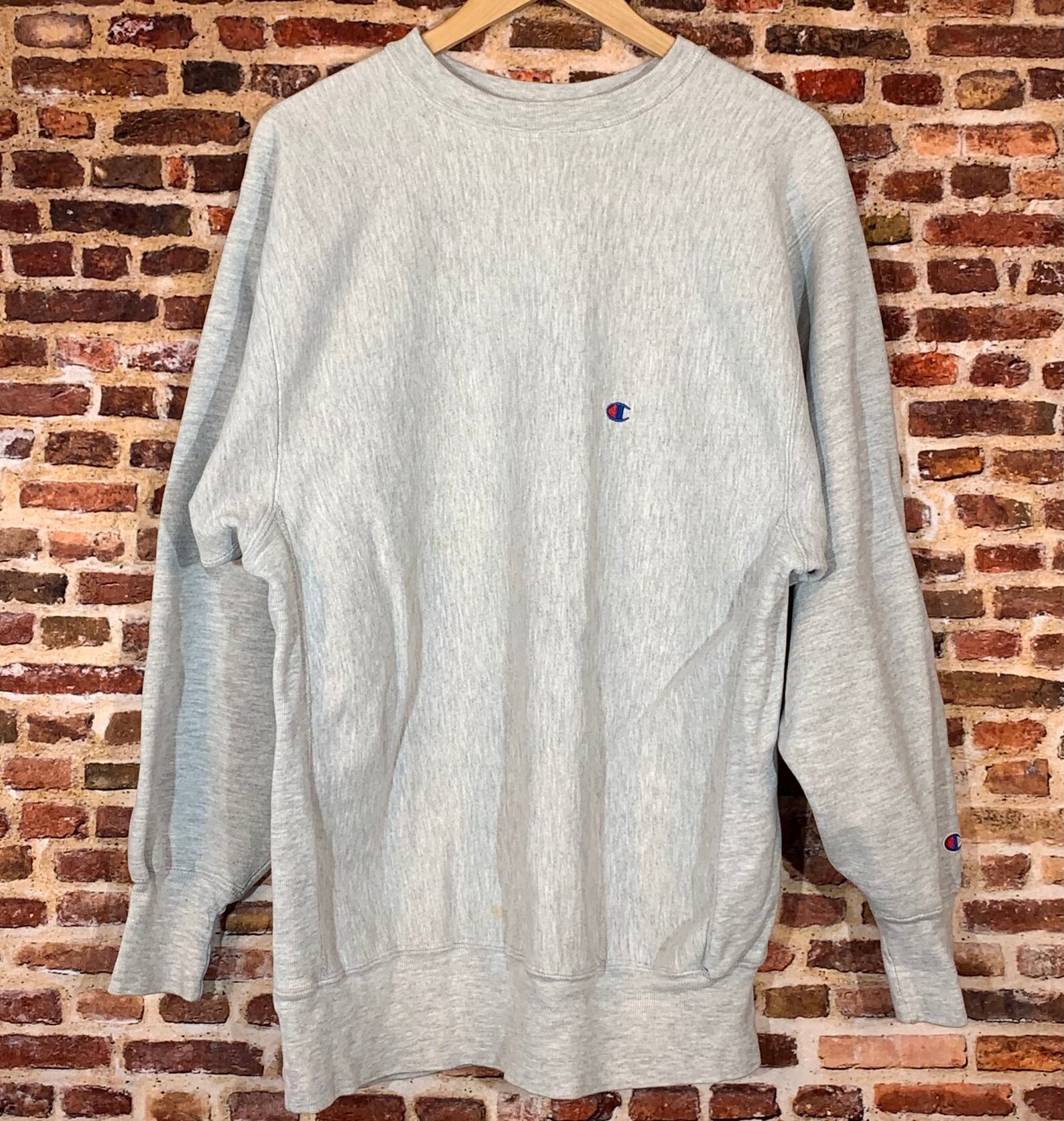 champion reverse weave all over heather grey sweatpants