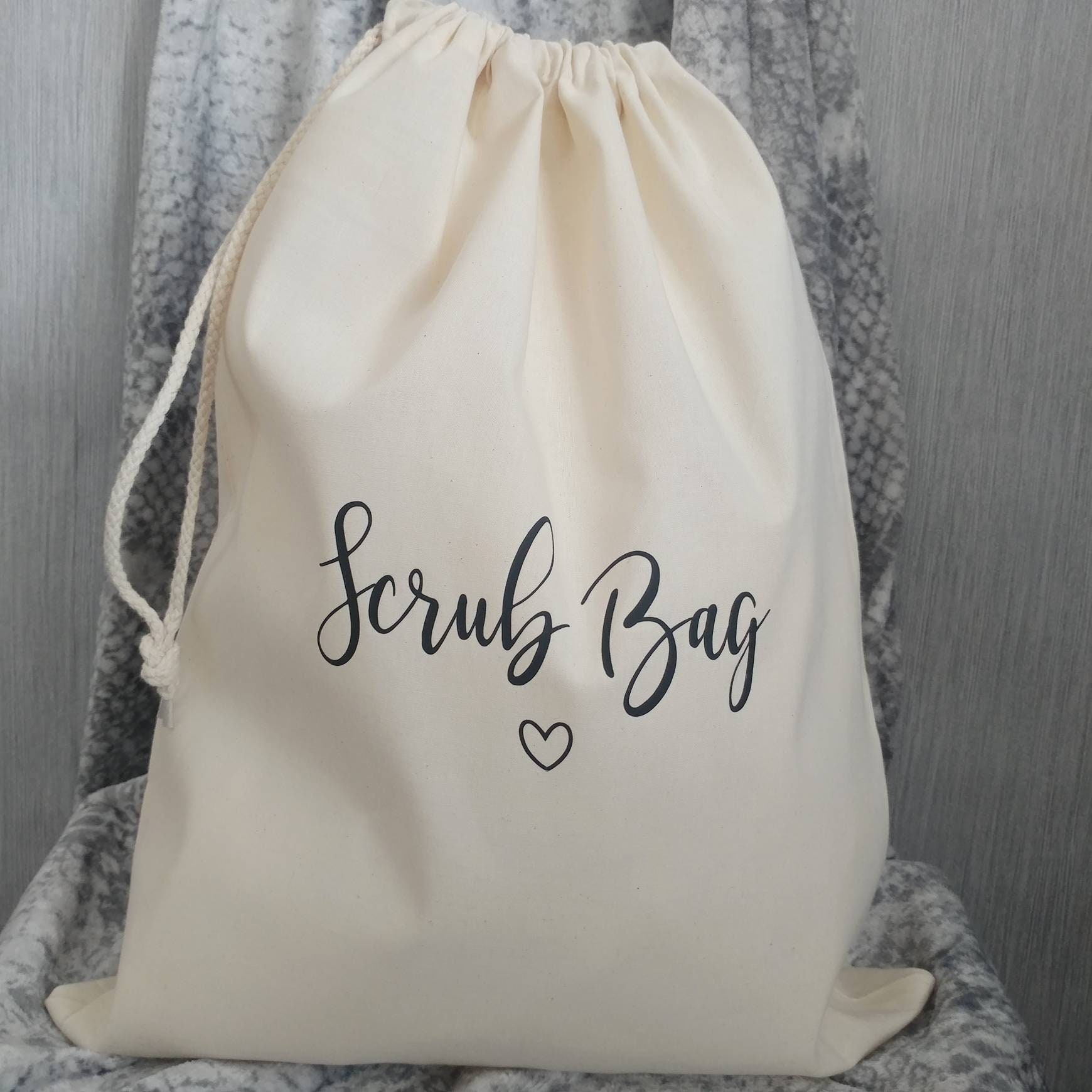 Uniform Bag Scrub Bag Personalised 38 x 47cm Cotton Etsy