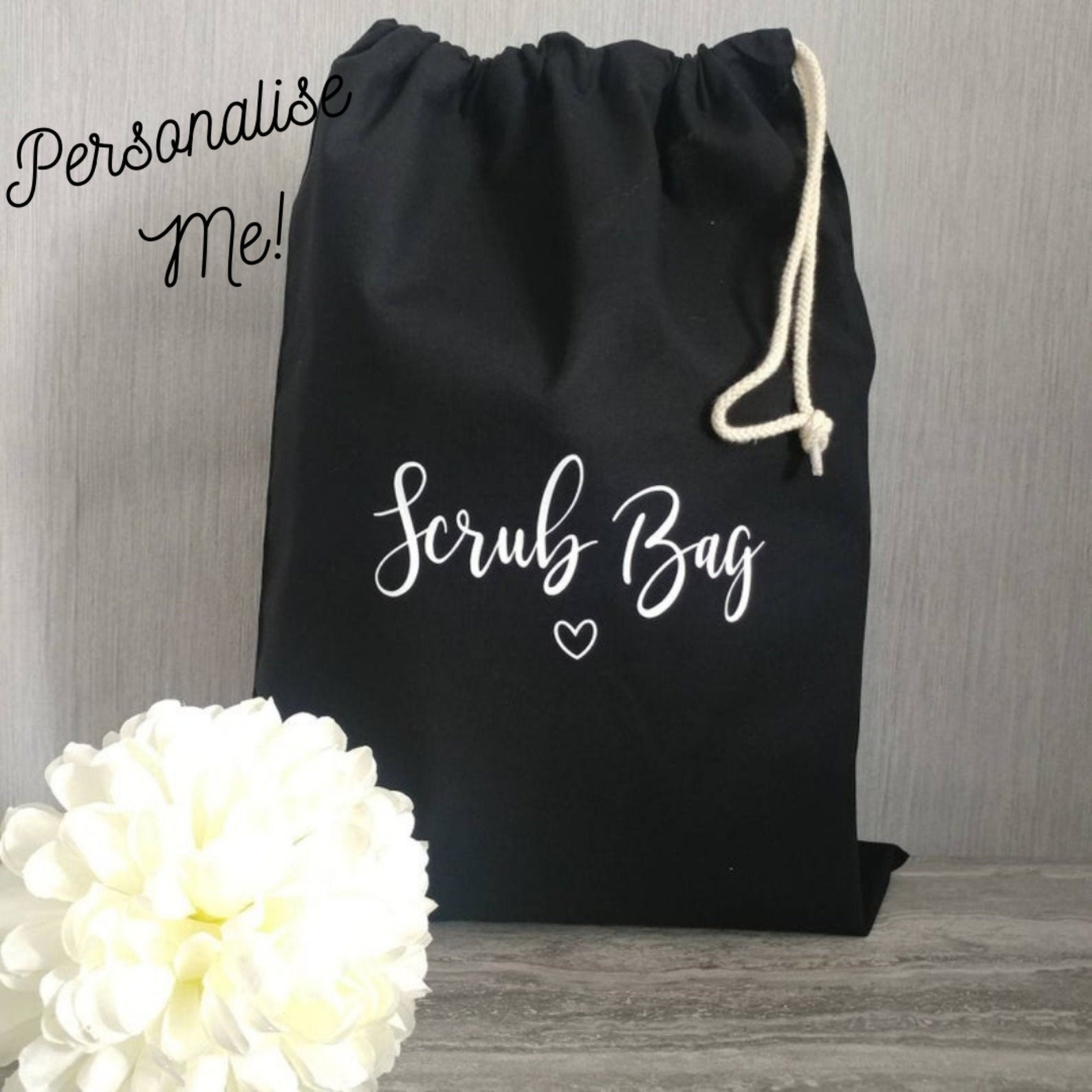 Uniform Bag Scrub Bag Personalised 38 x 47cm Cotton Etsy