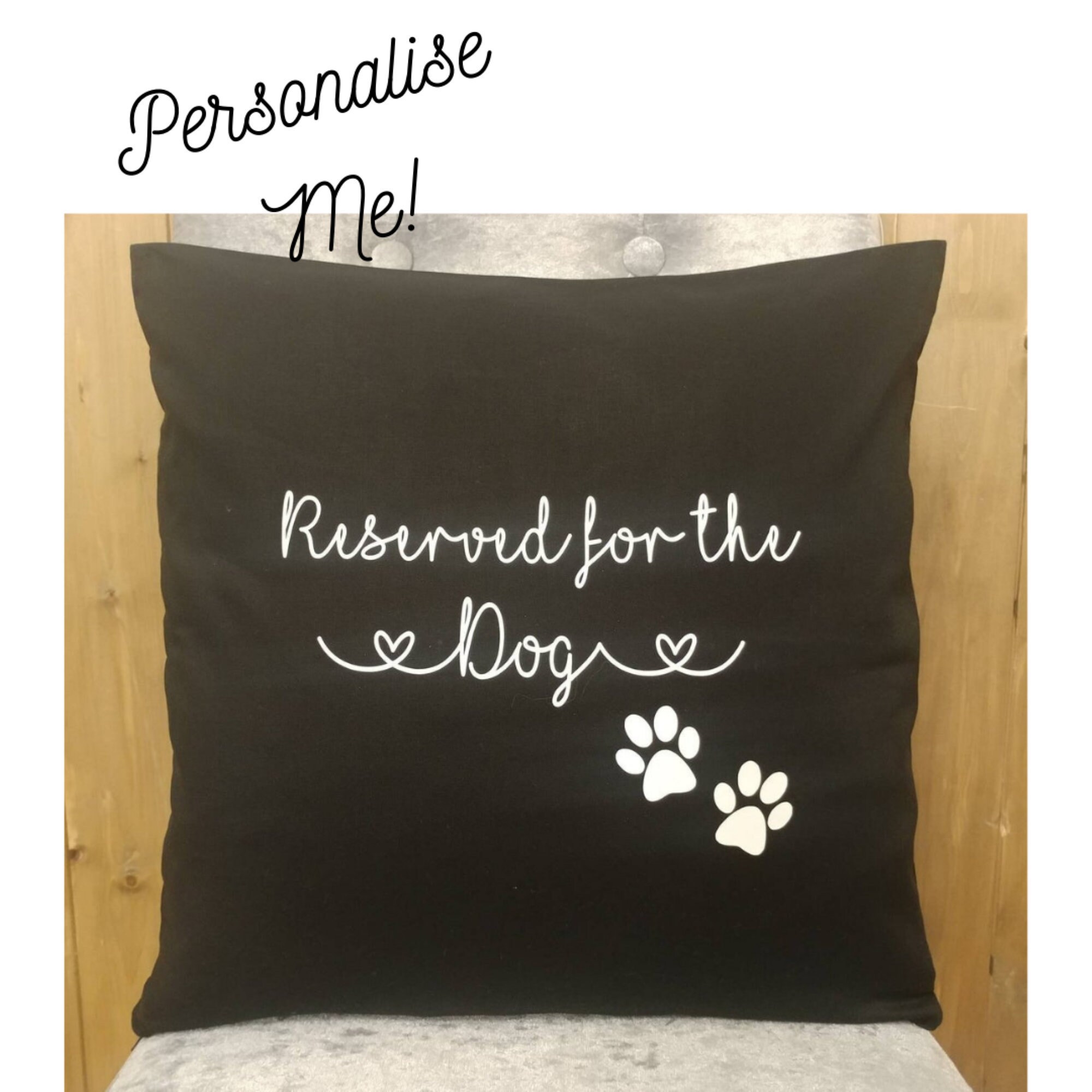 Reserved for the Dog Personalised Cushion Cover Decorative Etsy