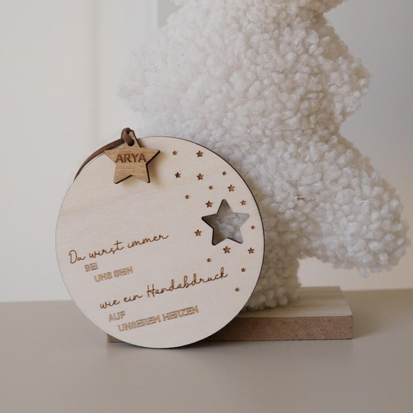 Baumanhänger aus Holz 2- Teilig mit Namen Weihnachtskugel Personalisiert Weihnachtsschmuck Baum Weihnachtsgeschenk