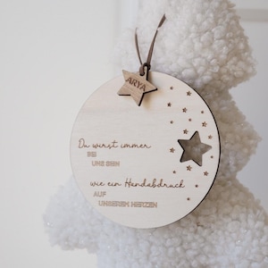 Colgante árbol de madera, 2 piezas con nombre, bola navideña, adornos navideños personalizados, árbol, regalo navidad