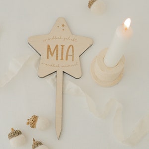 Grave plug star with *personalization* name | Star Child | Grave decorations