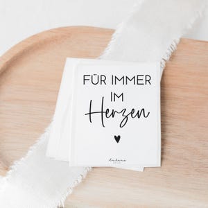Aufkleber Grabkerze Herz  – Für immer im Herzen | Erinnerung für Grabkerze Sticker