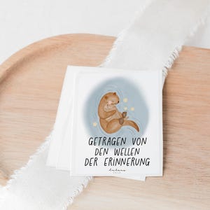 Aufkleber Grabkerze Otter Familie – Erinnerung Vermissen Liebe | Erinnerung für Grabkerze & Sternenkind