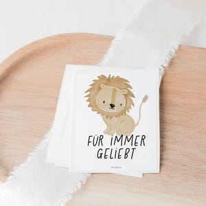 Aufkleber Grabkerze Löwe – Für immer geliebt | Erinnerung für Grabkerze & Sternenkind