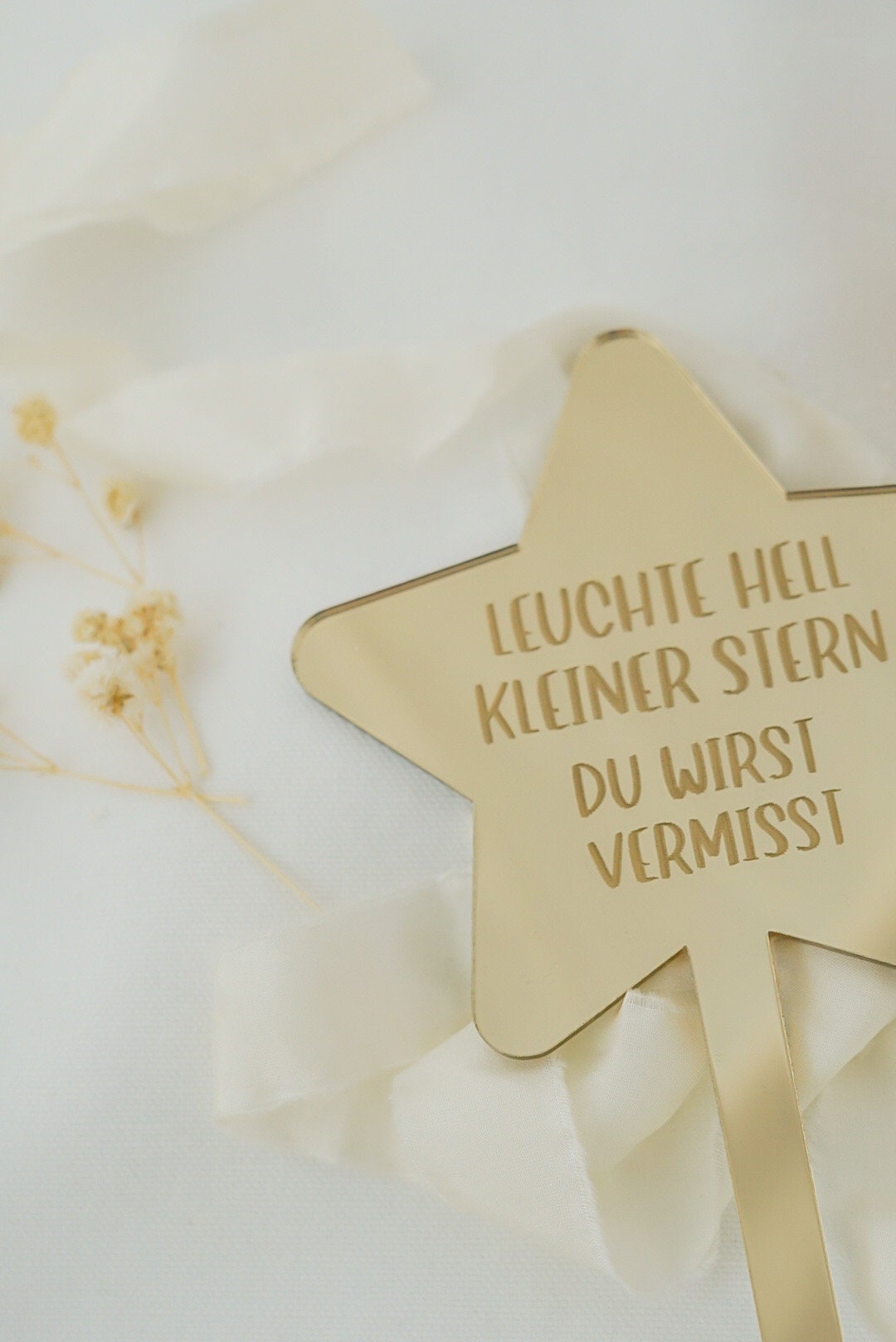 Grabstecker Stern mit Spruch Sternenkind Geschenk Grabschmuck Etsy.de