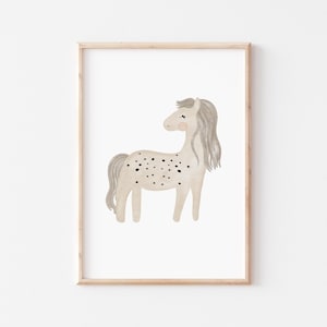 Póster caballo A3 A4 póster para habitación infantil caballo amor