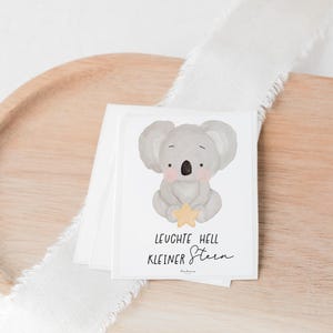 Aufkleber Grabkerze Koala – Leuchte hell kleiner Stern | Erinnerung für Grabkerze & Sternenkind