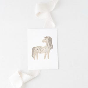 Ansichtkaart paard A6 aquarel