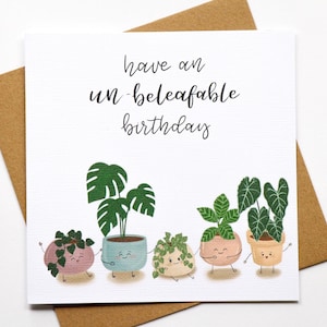 Tener una tarjeta de cumpleaños amante de la planta de cumpleaños inobsetable- monstera impresión, para la planta obsesionada, tarjeta de la planta del hogar, tarjeta monstera, planta loca