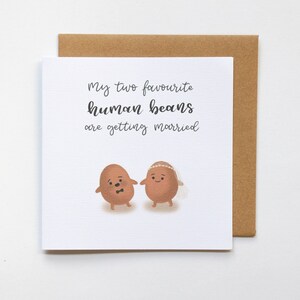 Mes deux HARICOTS HUMAINS préférés se marient- félicitations jeunes mariés, M. et Mme, félicitations pour votre jour de mariage, carte de mariage