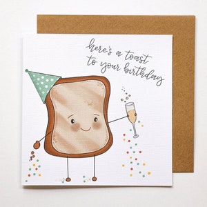 Toast to your Birthday Card- Card pun, birthday card, toast to your birthday