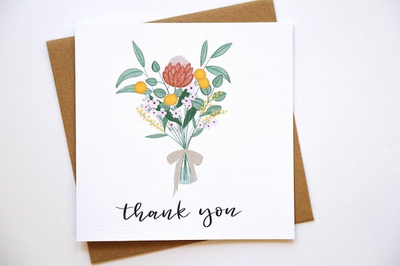 Bunch of Thanks Botanical Greeting Card Bunch of Thanks Botanical Greeting Card