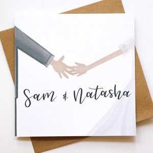 Personalisierte Hochzeit Glückwunschkarte - Herr und Frau, Glückwünsche zum Hochzeitstag, Hochzeitskarte, Geschenke für das Brautpaar
