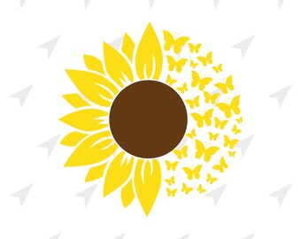 Download Sunflower Vector Etsy