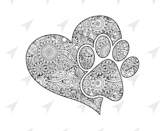 Download Paw Mandala Svg Etsy