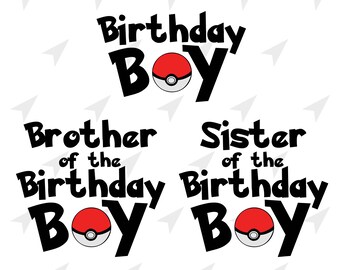 Download Pokemon Birthday Boy Svg Etsy