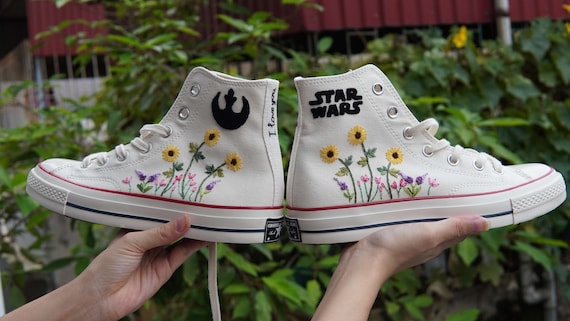 Buy Custom Converse Chuck Taylor Embroidered Star Wars/converse Online in India - Etsy Buy Custom Converse Chuck Taylor Embroidered Star Wars/converse Online in India - Etsy