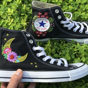 embroidered black converse