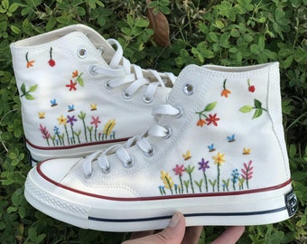 floral converse low tops
