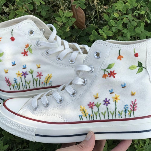 Custom Embroidery Converse Embroidery Mushroom Shoes - Etsy