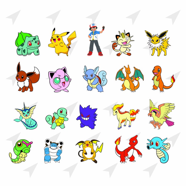 Download Pokemon SVG PNG DXF. Instant download files for Cricut | Etsy