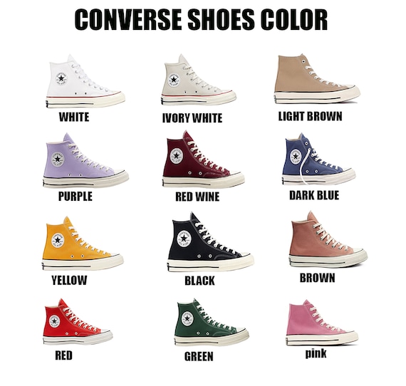 Different color 2024 converse shoes