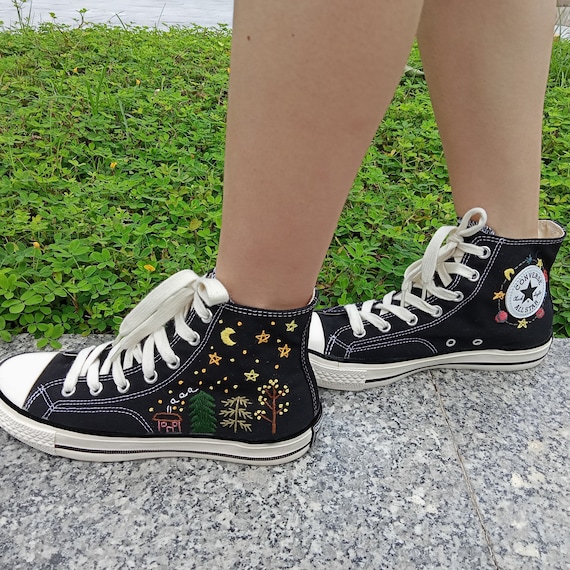 Buy Custom Converse Chuck Taylor Embroidered Pine Tree and Star Online in India - Etsy Buy Custom Converse Chuck Taylor Embroidered Pine Tree and Star Online in India - Etsy